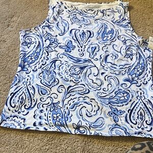 Talbots Paisley Tank Top